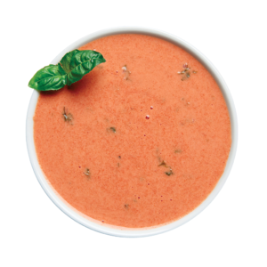 Potage à saveur de tomates et basilic